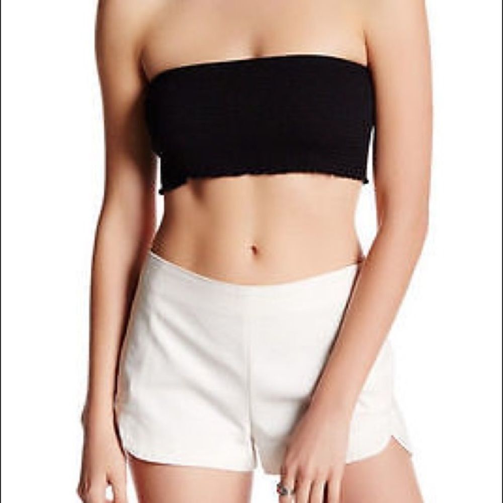 HOT AS HELL‎ HAH Tube Top Black Smocked Bandeau Size XS/S